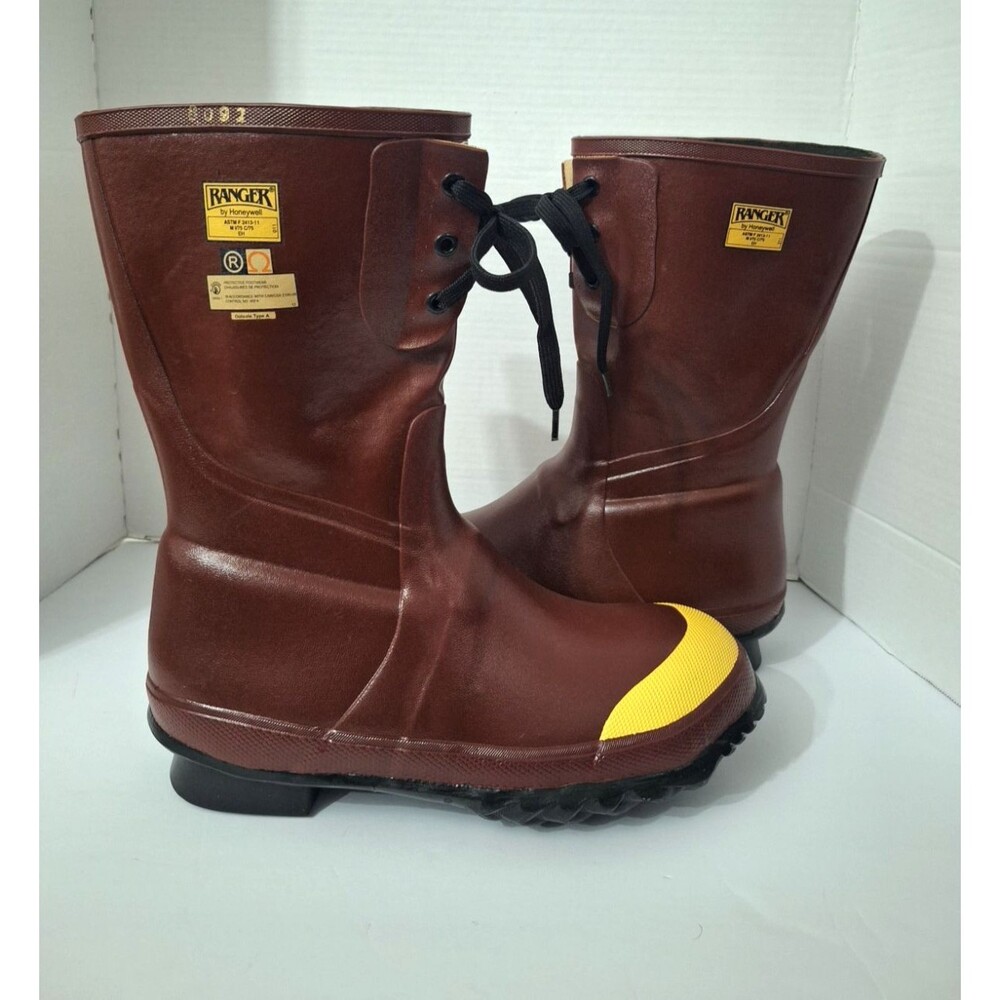 Ranger Honeywell Rubber Insulated Steel Toe Work Boots Sz 10 Red ASTM F2413-11